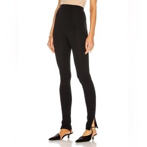 Totême Black Zip Cuff Viscose Leggings, Size SMALL